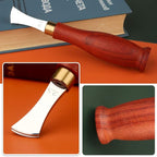 UOOU Leather Edge Creaser,2.5mm Professional Leather Tool,Edge Creaser Stainless Steel Red Wood Handle Tool for Beginners DIY Leather Craft