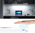 WOBANE Under Cabinet Lighting, 24 inch Plug in LED Counter Light Bar, Hand Wave Activated, Touchless Dimmable for Kitchen Cabinet, Shelf, Under Desk, Color Tunable 2700K to 6500K,White Panel,1400LM