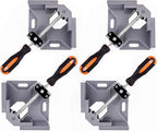 4pcs Corner Clamp - Right Angle 90 Degree Wood Clamps For Woodworking, With Adjustable Swing Jaw Aluminum Alloy Frame, For Welding, DIY Woodworking