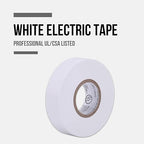 Lichamp 10-Pack White Electrical Tape Waterproof, 3/4 in x 66ft, Industrial Grade UL/CSA Listed High Temp Electrical Tape Electric Super Vinyl