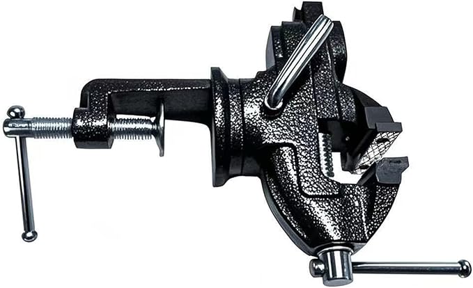 Home Vise Universal Rotate 360° Work Clamp-On Vise Table Small Bench Vice for Jewelers Hobby Clamps Craft Repair Tool Portable Work Bench Vise (mini) (Black, 2.5 INCH)