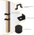 4Pcs Square Pipe Clamp, Black Strap Post Ties Brackets, U Shaped Connector Bracket, Wood Deck Fence Post Tie for Water Pipes, Balcony Railing, Stairs Railing