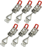Toggle Latch Clamp 4002 Style,550Lbs Holding Capacity,Toggle Latches with Lock-Hole,Adjustable Heavy Duty Medium Latch for Smoker lid,ToolBox Cases and More (R4002 wiith keyhole -6PCS)