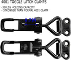 10Pack Black Toggle Latch Clamp, Heavy Duty Latch-Style Toggle Clamp, Adjustable Pull Action Latch with Catch Plate, 360lbs Capacity Metal Quick Release Draw Latch for Jig Smoker Door Tool Boxes Trunk