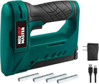 NEU MASTER Electric Staple Gun, Cordless Staple Gun with Staples & USB Charger, Staple Gun Heavy Duty for Upholstery, Crafts, Carpentry, Material Repair, Furniture DIY NTC0070