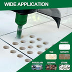 Tile Hole Saw Kit - 1" Diamond Core Drill Bits+2" Beveling Chamfer Bit+SDS Adapter to 5/8-11" Thread for Porcelain Ceramic Tile Granite Marble Angle Grinder