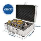 HIGHDRIL Diamond Drill Bits Kit - 6/8/10/35/50mm/25mm Finger Bit+50mm Chamfer Bit+SDS Adapter with 5/8-11 Thread for Porcelain Ceramic Tile Granite Marble Brick