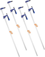 VEVOR Bar Clamps for Woodworking, 4-Pack 36 inch Opening, Lockable F-Clamp with 600 lbs Load Limit, 2-1/2 inch Depth, Cast Iron and Carbon Steel, Easy to Use, Wood Clamps for Woodworking Metal Working