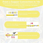100 PCS Yellow Heat Shrink Butt Connectors,12-10 AWG, Self Soldering Butt Connector, Waterproof Solder Seal Wire Connectors, Butt Splice Wire Terminals for Automotive Marine Boat