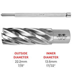 S&F STEAD & FAST Annular Cutter High Speed Steel 7/8" x 2" with Pilot Pin