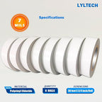 White Electrical Tape 8Rolls, 7mils x 3/4 in x 30 ft, Flame Retardant,Waterproof,Strong Adhesive, Durable, Easy-Wrap,High Temp Electrical Tape Electric Super Vinyl