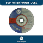 Benchmark Abrasives 7 Inch Grinding Wheel for Metal, Steel, Fiberglass - Thin Type 27 Depressed Center Angle Grinder Cutting Disc with 7/8" Arbor Hole, Cut Off Wheels Grinder Wheel - 10 Pack