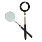 Telescopic Inspection Circular Mirror with 2 LED, Inspection Mirror on a Stick, Inspection Mirror for Extension Pole, Used for Automobiles, 50mm/85mm Large Circular Mirror with Pen Buckle