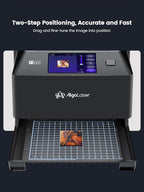 AlgoLaser Laser Engraver Machine: Portable & Smart with 3.5" Touch Screen & AlgoOS System - Hand Drawing/Wireless/SD Card/Offline Engraving - Laser Power 3000mW/Class 1 for Wood, Acrylic, Leather