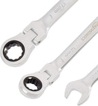Amazon Basics Ratchet Wrenches Set, Flexible Metric Flex Head, 5-Piece