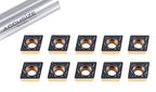Accusize Industrial Tools Carbide Inserts Cvd Coating Ccmt 432 Black/Yellow, 10 Pcs/Package, 2200-1020x10