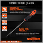 HORUSDY 6-Pieces Needle File Set, Hand Metal Files, Alloy Strength Steel Include Flat, Flat Warding, Square, Triangular, Round, and Half-Round File.