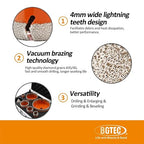 Diamond Core Drill Bit Kit BGTEC Diamond Hole Saw Tile Cutter for Porcelain Tile Ceramic Marble Brick, 5/8"-11 Thread 6/8/10/25/35/50/65mm+10mm Finger Bit+50mm Chamfer Bit+SDS Plus Adapter