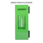 OEMTOOLS 24945 Magnetic Glove Dispenser, Disposable Gloves Box Holder, Glove Holder for Wall Mount, Magnetic Glove Box Holder, Green Glove Dispenser Wall Mount
