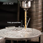 JEFE HEX 3/32" 12 PCS Hex Shank Drill Bit for Quick Change, HSS Titanium Twist Bit, 135 Degree Split Point, Precision Start Drill Bit for Wood, Plastics, Steel, Copper, Aluminum Alloy (Pack of 12)