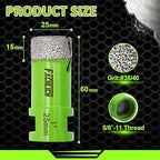 Diamond Core Drill Bits 1" 2pcs 25mm Granite Drill Bits for Porcelain Tile Granite Marble Masonry Brick