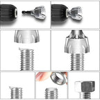 Deburring External Chamfer Tool, HSS Hex Shank Remove Burr Tools with Carbide Blades, Deburring Tool for Metal Bolt in 1/8" to 3/4" (3~19mm) Diameter