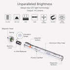 Magnetic Pickup Tool Gifts for Men, Telescoping Magnet Flashlight, Gifts Idea & Gifts for Him, Mechanic, Tech, Handyman, Boyfriend, Birthday Gifts for Dad, Husband, Father, Black, Silver