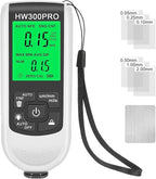 Paint Thickness Gauge Meter Fe/NFe Probe Coating Thickness Gauge Professional Multifunctional Car Paint Depth Gauge Test Precise HW-300PRO for Car Automatic Detection(black) (white)