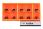 Accusize Industrial Tools Ccmt21.51-Md Cvd Coated Carbide Inserts, 10 Pcs/Box, Black and Yellow, 2200-1008