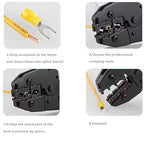 200 Pcs 12-10 AWG Yellow Insulated Fork Spade Wire Connector, #8 U-Type Wire Connector Electrical Crimp Terminals