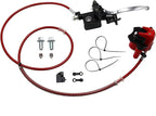 ATV Rear Hydraulic Brake Assembly Master Cylinder Caliper Pads for 50cc 70cc 90cc 110cc 125cc 150cc 200cc 250cc Go Kart Quad Dirt Bike Buggy
