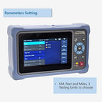 OTDR Fiber Tester 1310/1550nm 26/24dB with 4.3-inch Touch Screen, 11-in-1 OTDR SM with VFL OPM OLS Event Map RJ45, FC/UPC SC ST LC Connectors Included