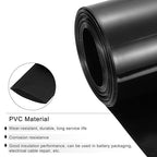 MECCANIXITY Battery Wrap PVC Heat Shrink Tubing 50mm Dia 80mm Flat 33 Feet(10meters) Black Good Insulation for Battery Pack