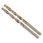 Drill Bit, 7/64" Cutting Diameter (2.778mm), 4241 HSS Gold 118° Cutting Angle Versatile Jobber Bits - (Applications: for Drilling Plastic Wood Soft Thin Metal), 2-Pieces