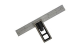 Precision Double Square for Metal Working and Fabrication, Carpentry, Woodworking and Machine Setup,4R Blade (8ths, 16ths, 32nds, 64ths), Hardened, Chrome Stainless Steel Blade, Made in US