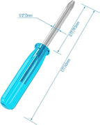 5PCS Mini Phillips Screwdriver, 3mm Cross Head with Blue Non-slip Handle for Small Appliances, 1.77"(45mm) Total Length, Non-magnetic
