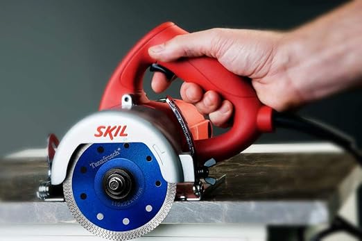 4.5 inch Diamond Saw Blade 4.5" Cutting Disc Wheel for Cutting Porcelain Tiles Granite Marble Ceramics Works with Tile Saw and Angle Grinder (3 Pack, Blue)