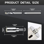 25/32inch | 20mm Diamond Hole Saw with Center Drill bit and Diamond-Coated Center Drill bit for Ceramic Glass Marble Fiberglass Granite and Porcelain Tiles by CENYB