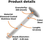 Culiau Diamond Stone Grinding Bits – 3/32 Inch Shank for The Customizer, High-Precision Rotary Tool Accessories for Engraving and Shaping, Compatible with engraving pen and Other Rotary Tools (12 Pcs)
