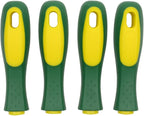 ASNOMY Ergonomic Rubber File Handle for File or Mills, Round Hole and Rectangular hole, 4-1/3" Length (4 pack)