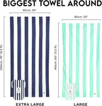 Dock & Bay Beach Towel - Quick Dry, Sand Free - Compact, Lightweight - 100% Recycled - Includes Bag - Cabana Light - Malibu Pink - Large (160x90cm, 63x35)