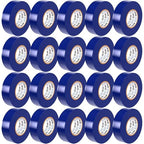 OHLECTRIC Professional Grade Vinyl Electrical Tape (20 Pack) Blue - 7 Mil Thick Flame-Retardant, Heat & Weather Resistant 3/4 Inch x 60 Feet | Ideal for Contractors & Electricians