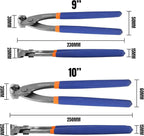 Nail Puller,Pliers,End Cutting Pliers, Carpenter Pincer Tool,Ear Clamp Nail Puller Pliers for Pulling Nails or Cutting Wires,2 PCS Pliers Set, 9" and 10",WPS8302, Blue