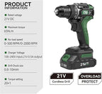 Prostormer Brushless Power Drill Set, 575 in.lbs Drill Driver, 20+1 Max Torque, 3/8" Keyless Chuck, 2pcs Battery & Charger with Storage Box & 24 Pcs Drilling Bits