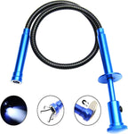 Telescoping inspection mirror with LED lights，Flexible Claw Grabber Tool Magnetic 4 Claw Picker. Combination tool set. Easy to extendable observe and grab the items in the gap picker upper grabber