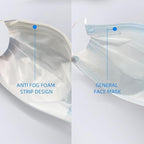 Jointown Anti-fog 3-ply Disposable Face Mask, Face Mask with Efficient Filter Media for Adult, Adjustable and Soft Nosepiece, 100 Pack