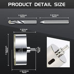 3-15/16inch | 100mm Diamond Hole Saw with Center Drill bit and Diamond-Coated Center Drill bit for Ceramic Glass Marble Fiberglass Granite and Porcelain Tiles by CENYB