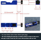 Universal Spark Plug Gap Tool with 32 Blades Steel Feeler Gauge for Most 10mm 12mm 14mm 16mm Spark Plugs Blue