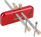 Wood Scribing Mortise Gauge, Double Head Aluminium Alloy Carpenter Tool, Adjustable Marking Gauge Woodworking Scribe for Carpenter
