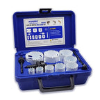 JEFE HEX 13-Piece Hole Saw Set, Bi-Metal Hole Saw Kit, M42 Bi-metal Hole Cutter Set with 9-Pc Hole Saw-3/4",7/8",1-1/8",1-3/8",1-1/2"1-3/4",2",2-1/4" and 2-1/2" for Metal, Wood, Plywood, Drywall, PVC